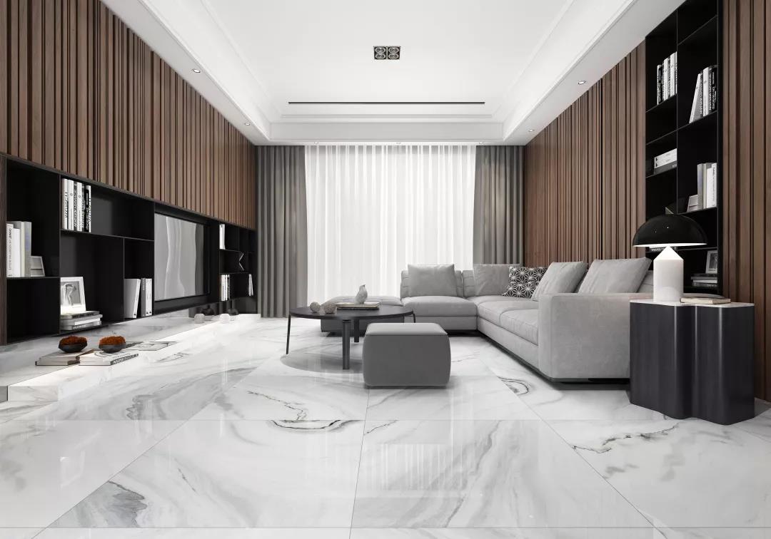 潤陶600X1200MM大理石瓷磚，裝出理想人居的格調